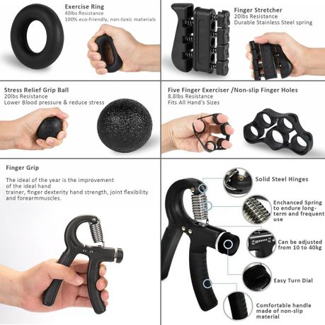 Hand Grip Strengthener 5 Piece Kit