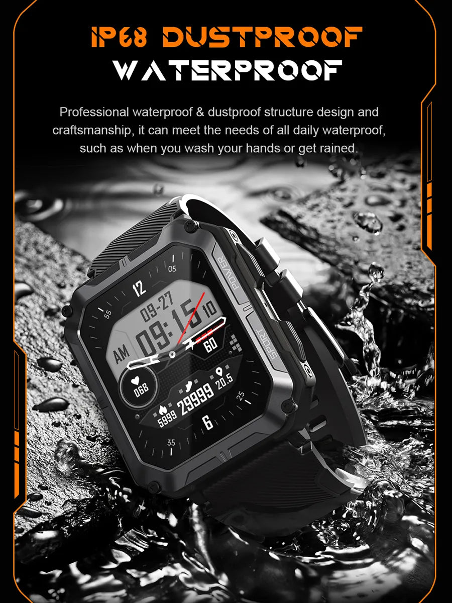 Corewell Collective C20Pro Smart Watch Men Sport Smartwatch -  Orange