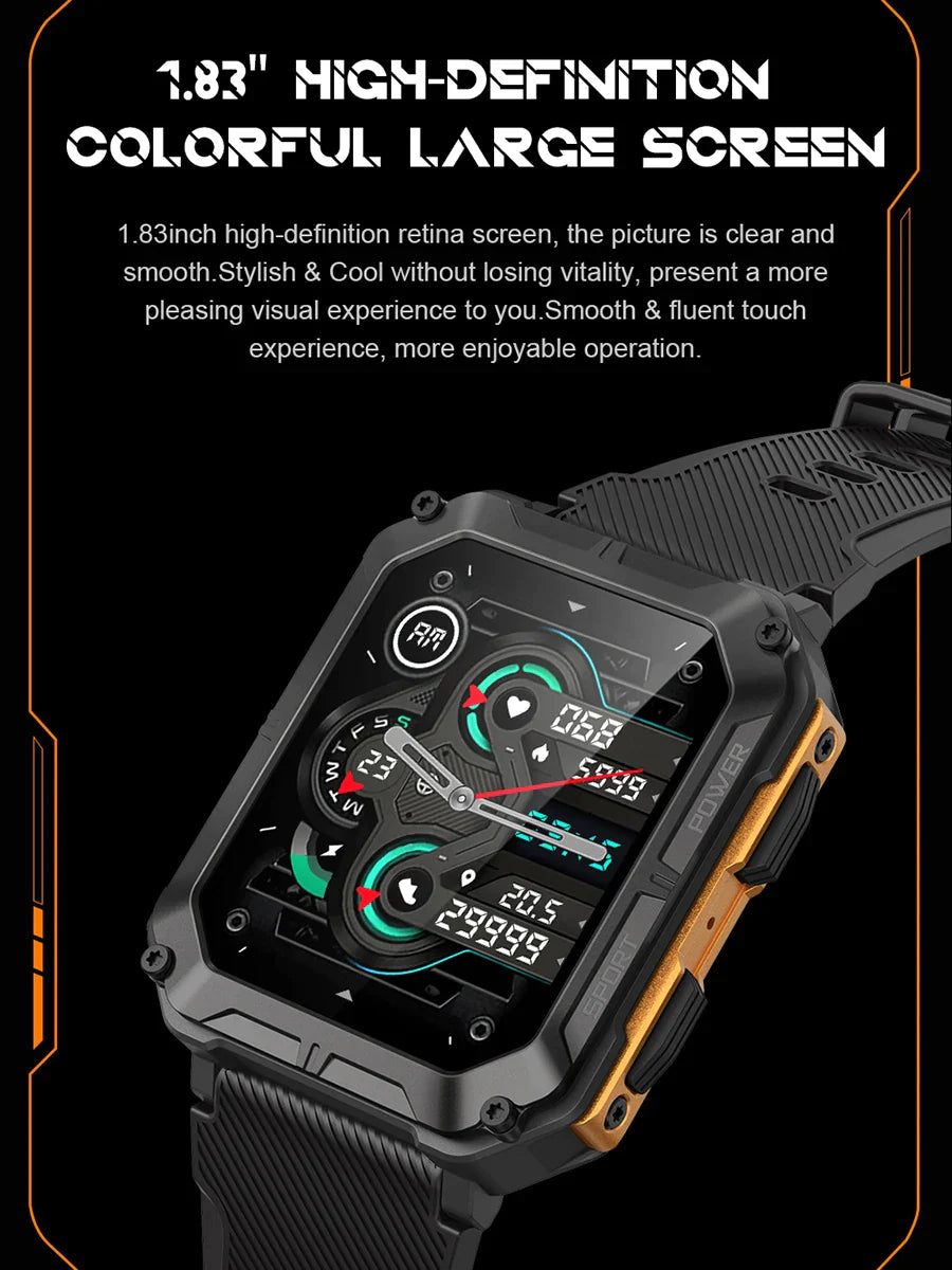 Corewell Collective C20Pro Smart Watch Men Sport Smartwatch -  Orange