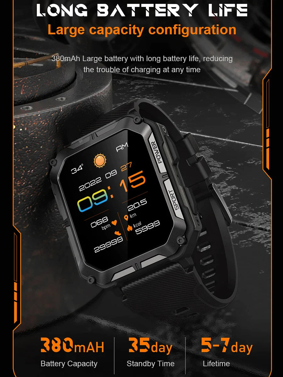 Corewell Collective C20Pro Smart Watch Men Sport Smartwatch -  Orange