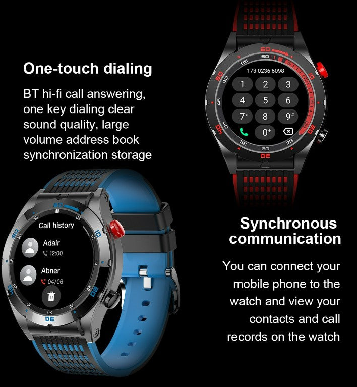 Corewell Apex EX102 AMOLED Smartwatch – Next-Gen Connectivity & Biometric Intelligence- Blue