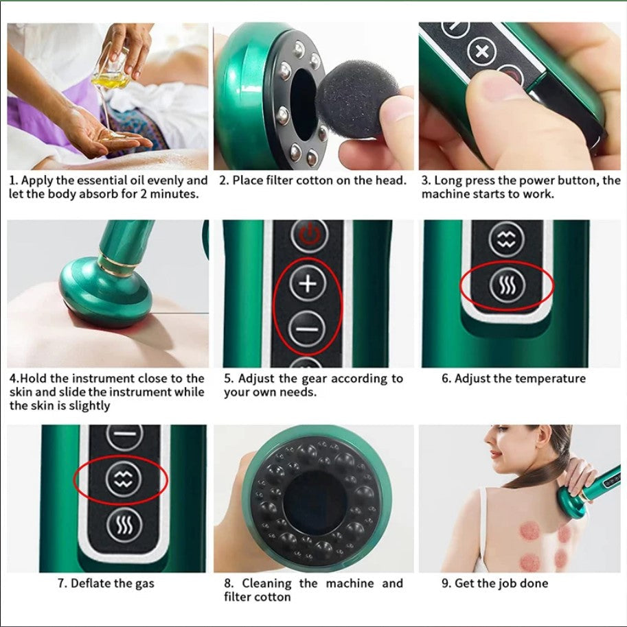 Electric Vacuum Cupping Massager 12 Gear Upgraded Head Corewell Collective
