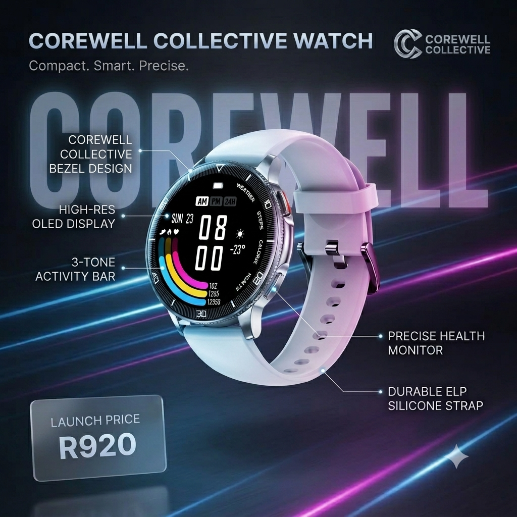 Corewell Collective Smartwatch D9 1.39 HD Large Screen - White