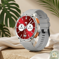 AK59 Smart Watch HD AMLOED Screen w/ health monitoring - Silver Strap